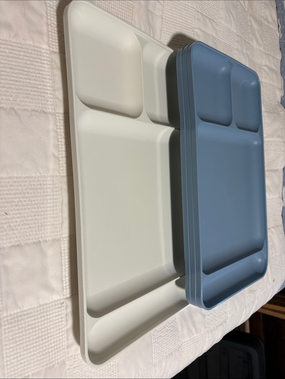 Tupperware Light Blue Four-Compartment Meal Tray - Picture 2 of 14